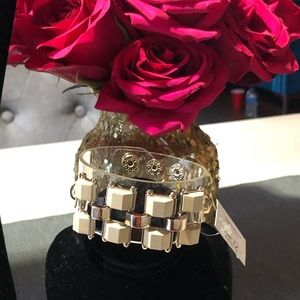 Beige statement bracelet